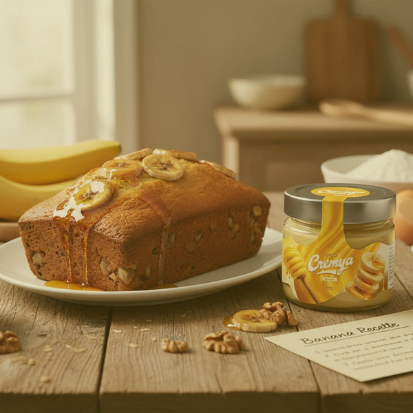 Banana Cake fondant à la crème miel Cremya